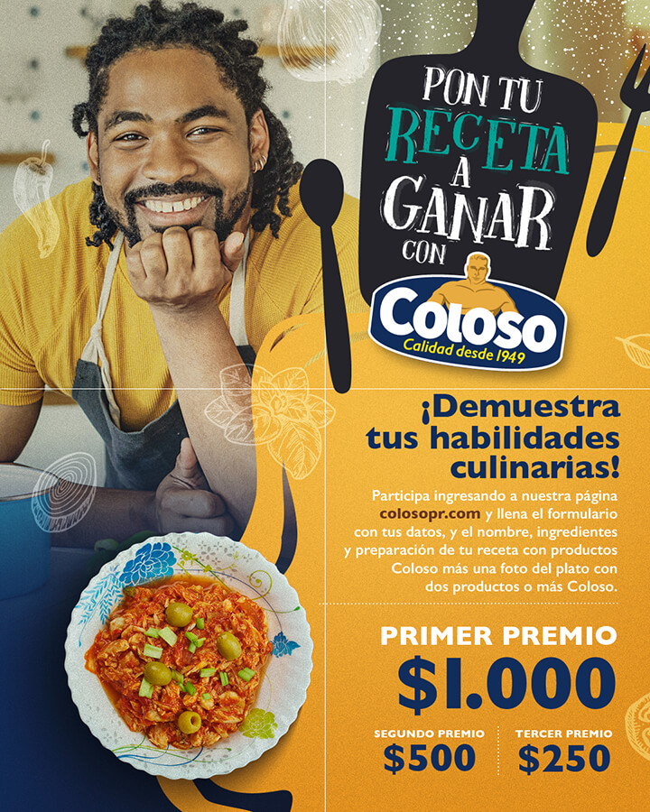 Pon tu receta a ganar con Coloso